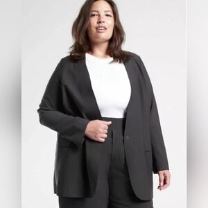 Athleta Sz 24 Plus Avenues Elegant Black Women's Blazer Dressy NEW Long …